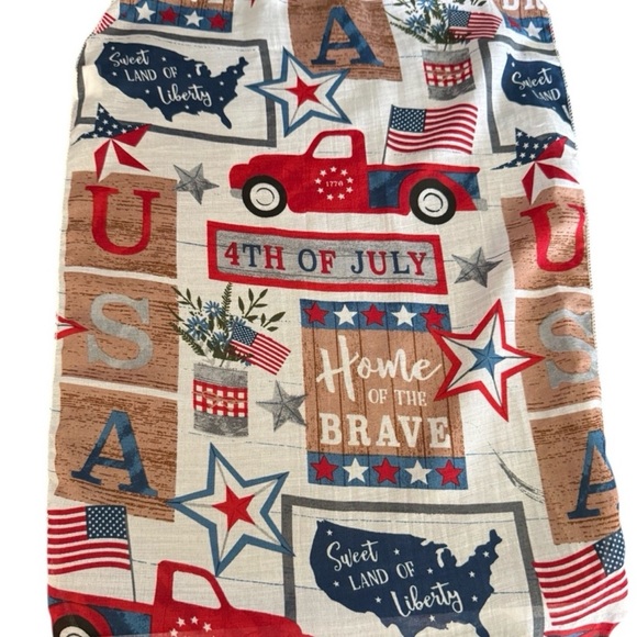 Patriotic Scarfs-Set of 3- Ice Cream/Stars/ 4th of July- 60”L x 12”W- Polyester - Picture 7 of 11